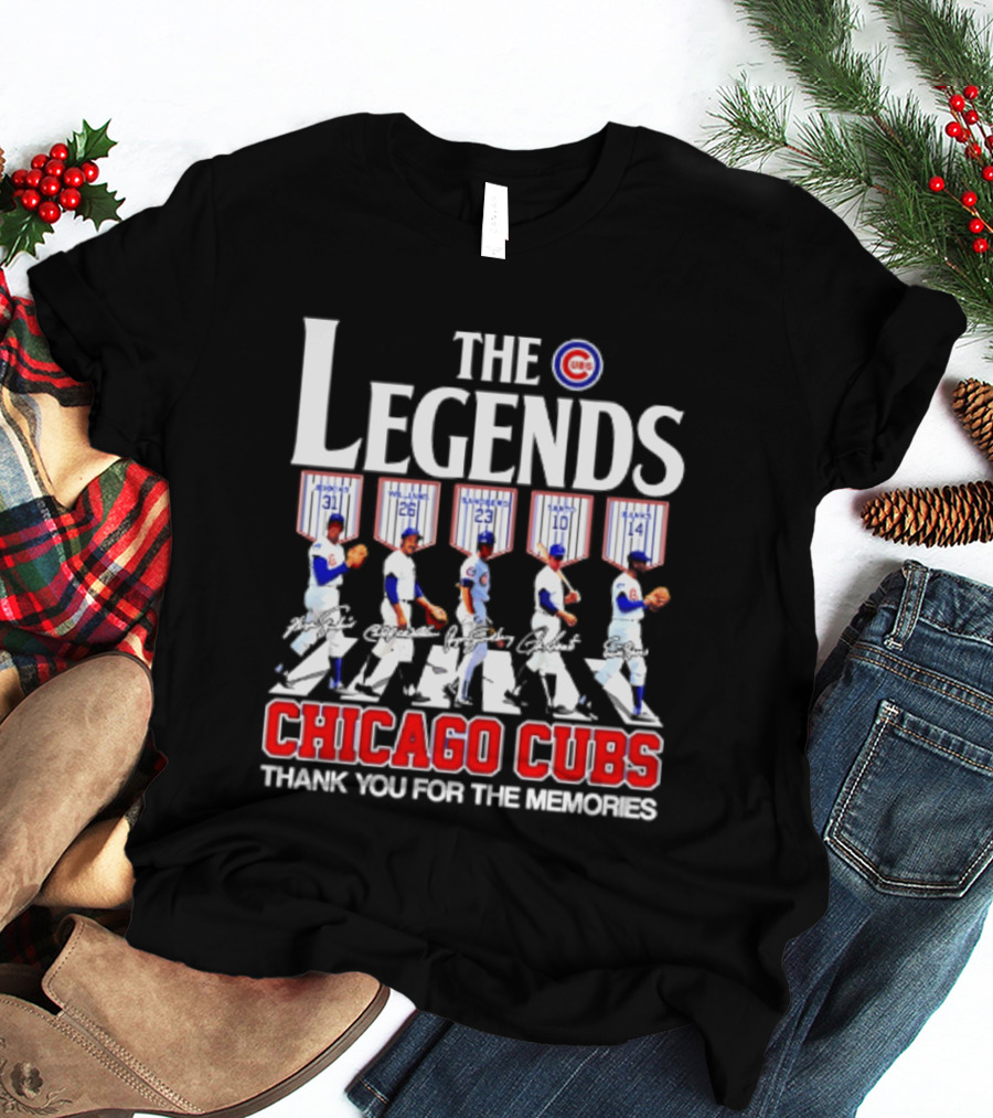 Chicago Cubs The Legends 31 23 10 14 Thank You For The Memories T-Shirt