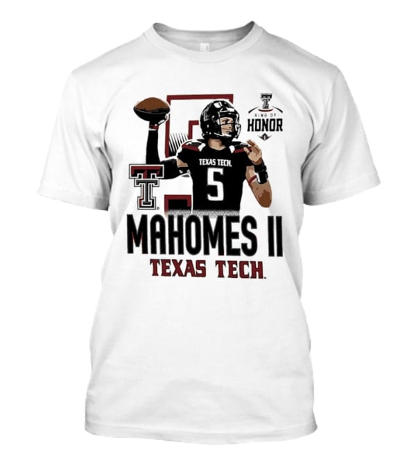 Mahomes II Texas Tech Red Raiders Ring Of Honor Player T-Shirt