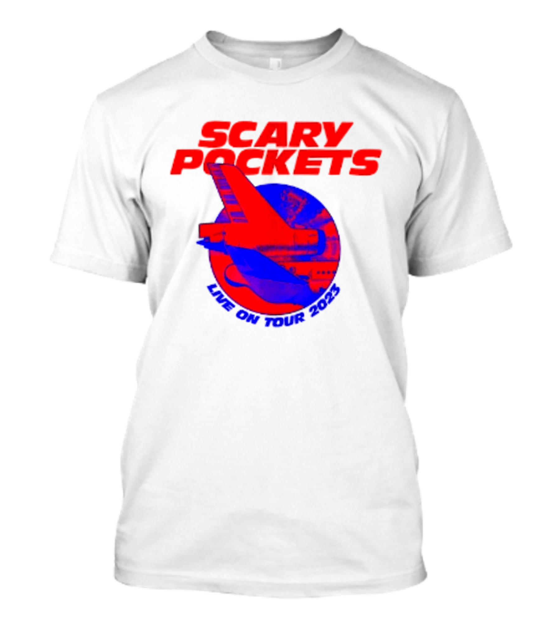 Scary Pockets Live On Tour 2023 Bold Red Airplane T-Shirt
