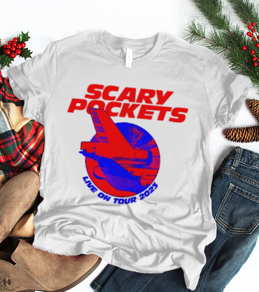 Scary Pockets Live On Tour 2023 Bold Red Airplane T-Shirt