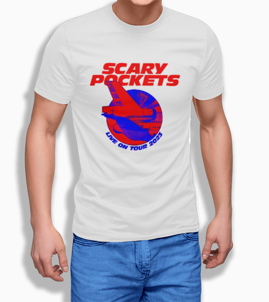 Scary Pockets Live On Tour 2023 Bold Red Airplane T-Shirt