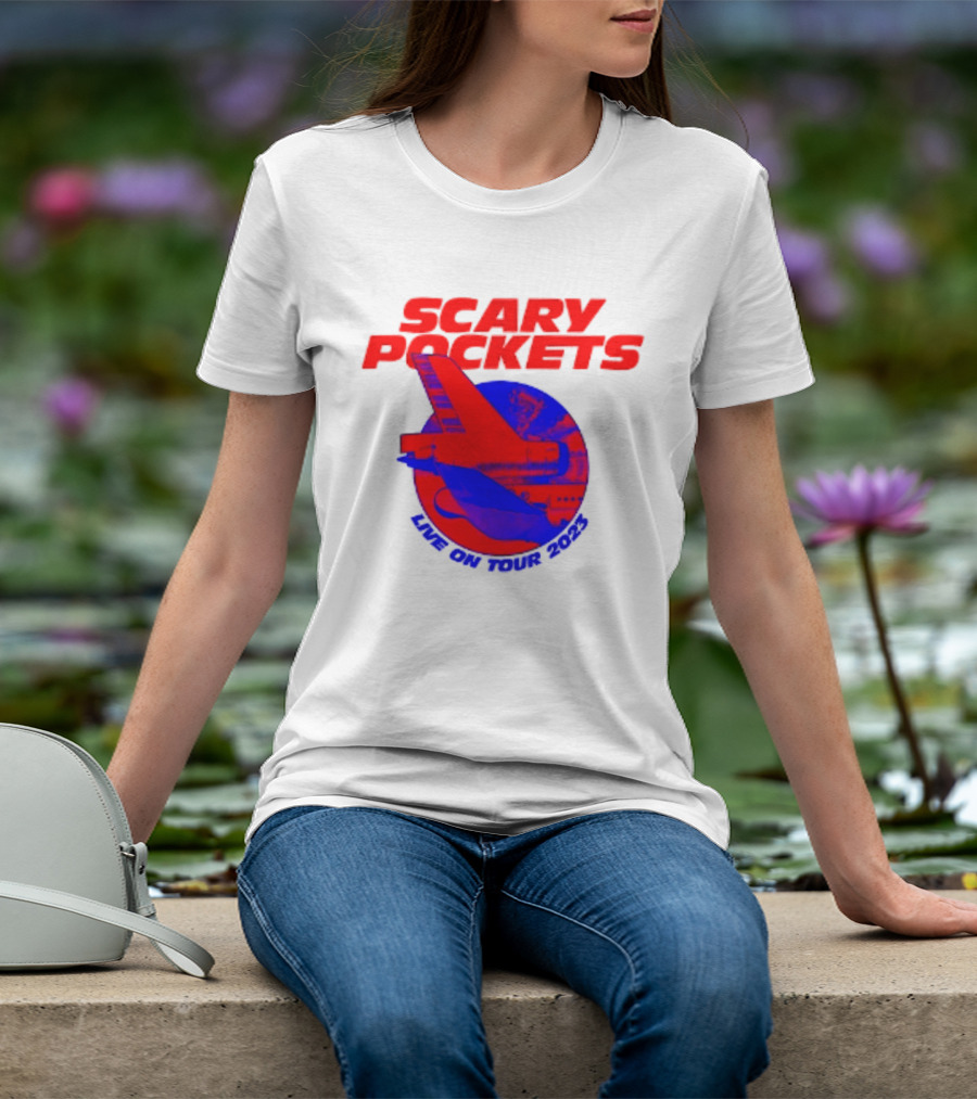 Scary Pockets Live On Tour 2023 Bold Red Airplane T-Shirt