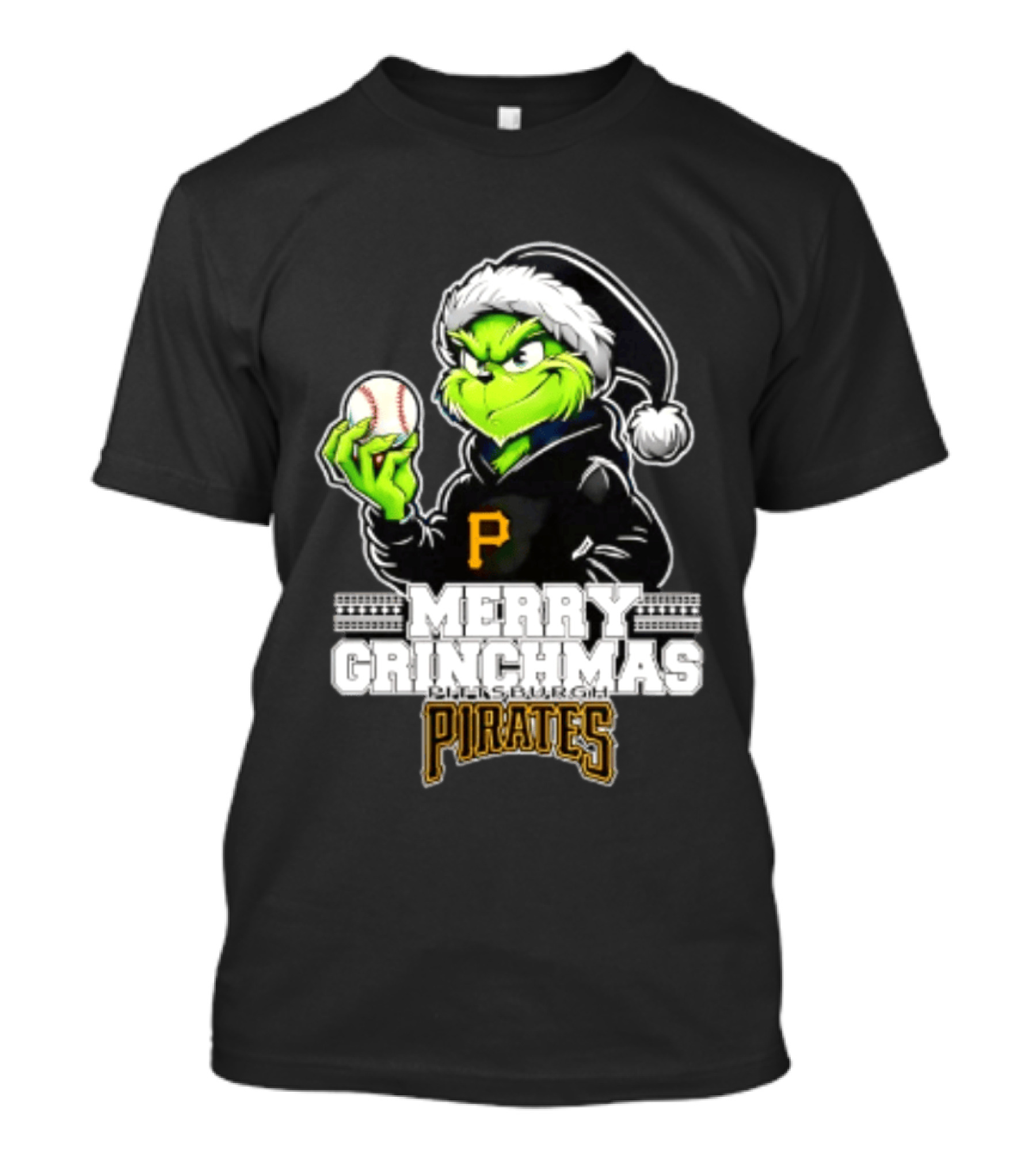 Merry Grinchmas Pittsburgh Pirates Baseball Christmas 2026 T-Shirt
