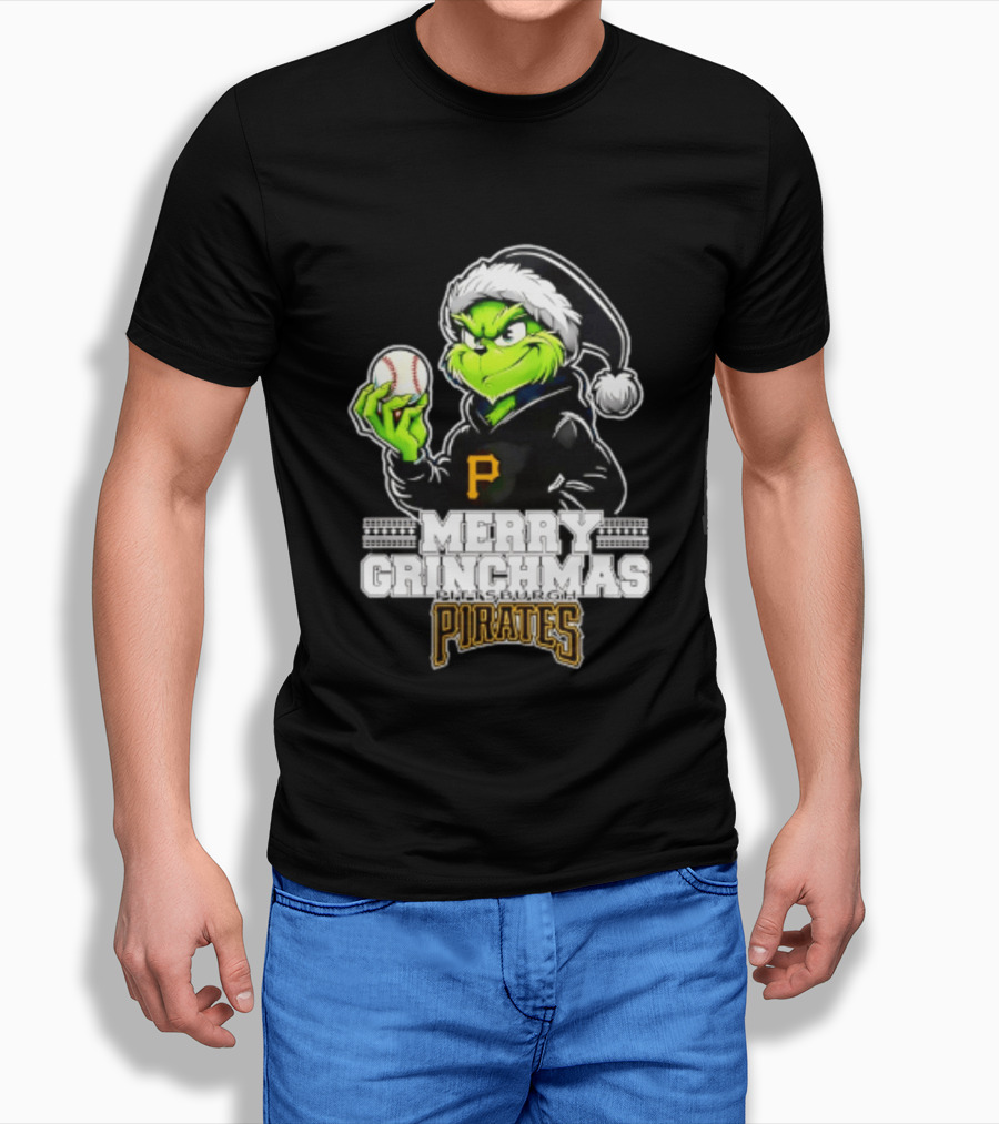 Merry Grinchmas Pittsburgh Pirates Baseball Christmas 2026 T-Shirt