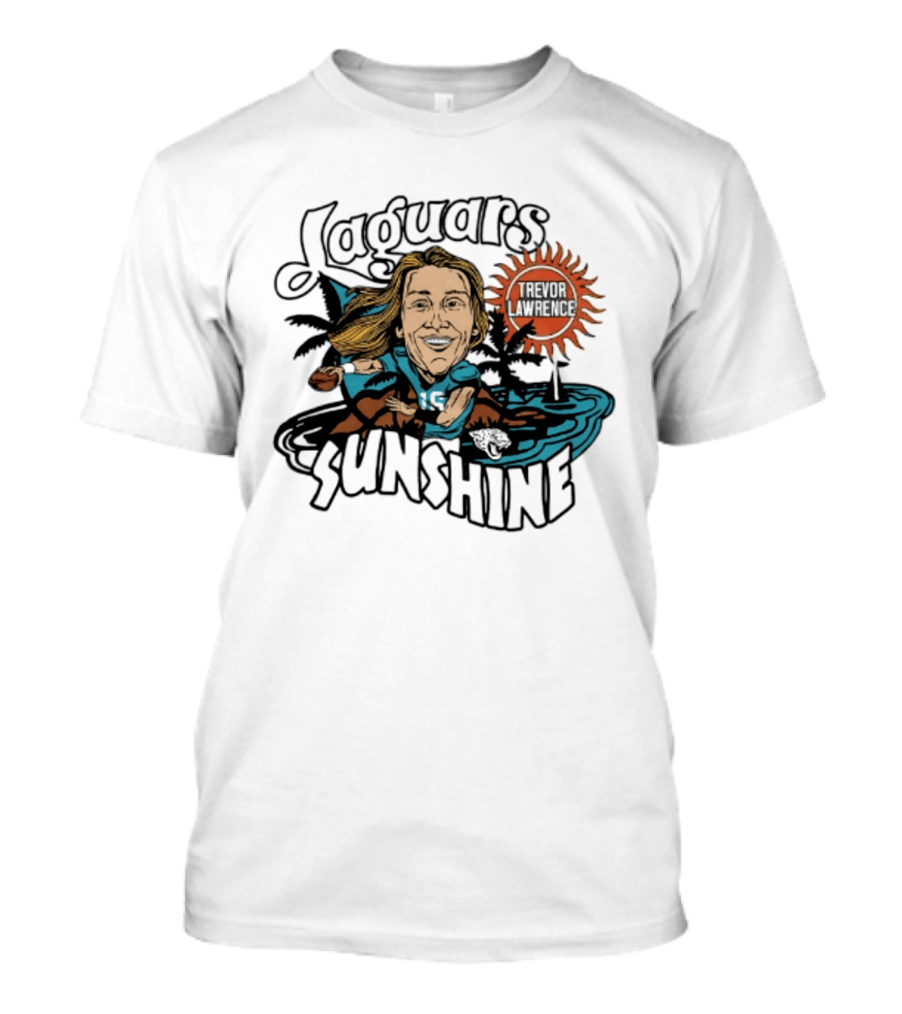Jacksonville Jaguars Sunshine Caricature Trevor Lawrence T-Shirt
