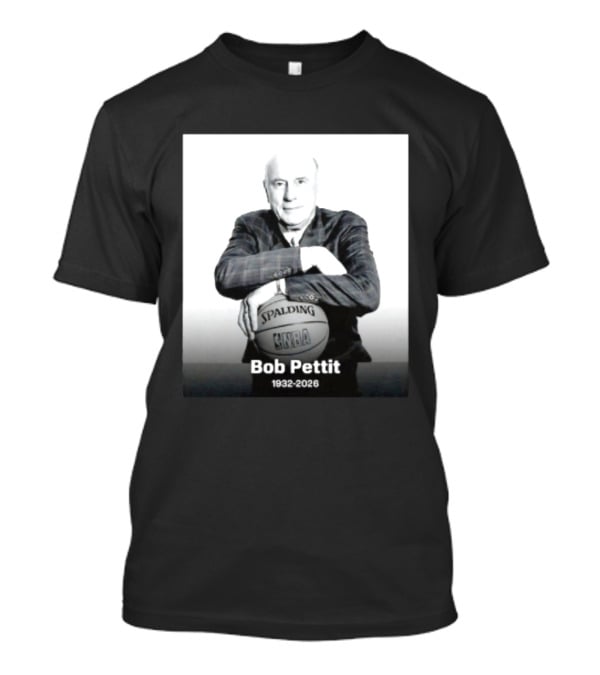 Bob Pettit 1932 2026 Spalding NBA Naismith Hall Of Famer T-Shirt