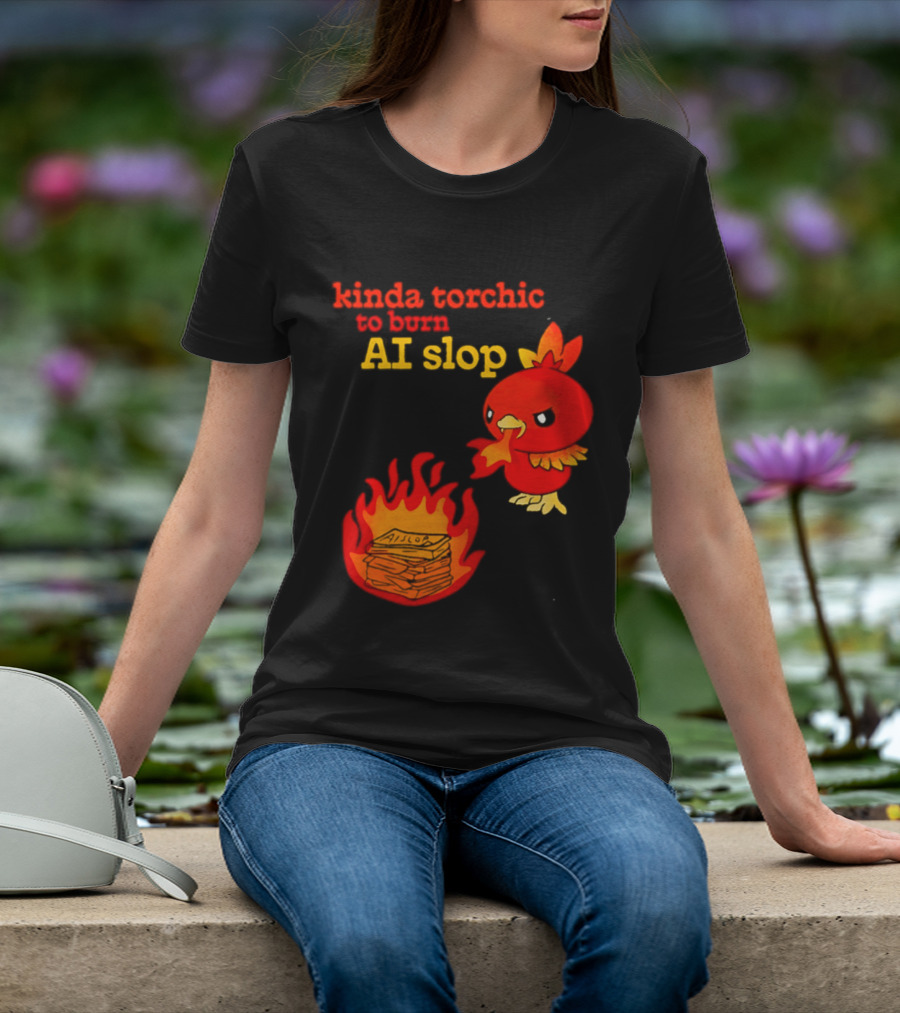 Kinda Torchic To Burn AI Slop Pokemon Fire T-Shirt