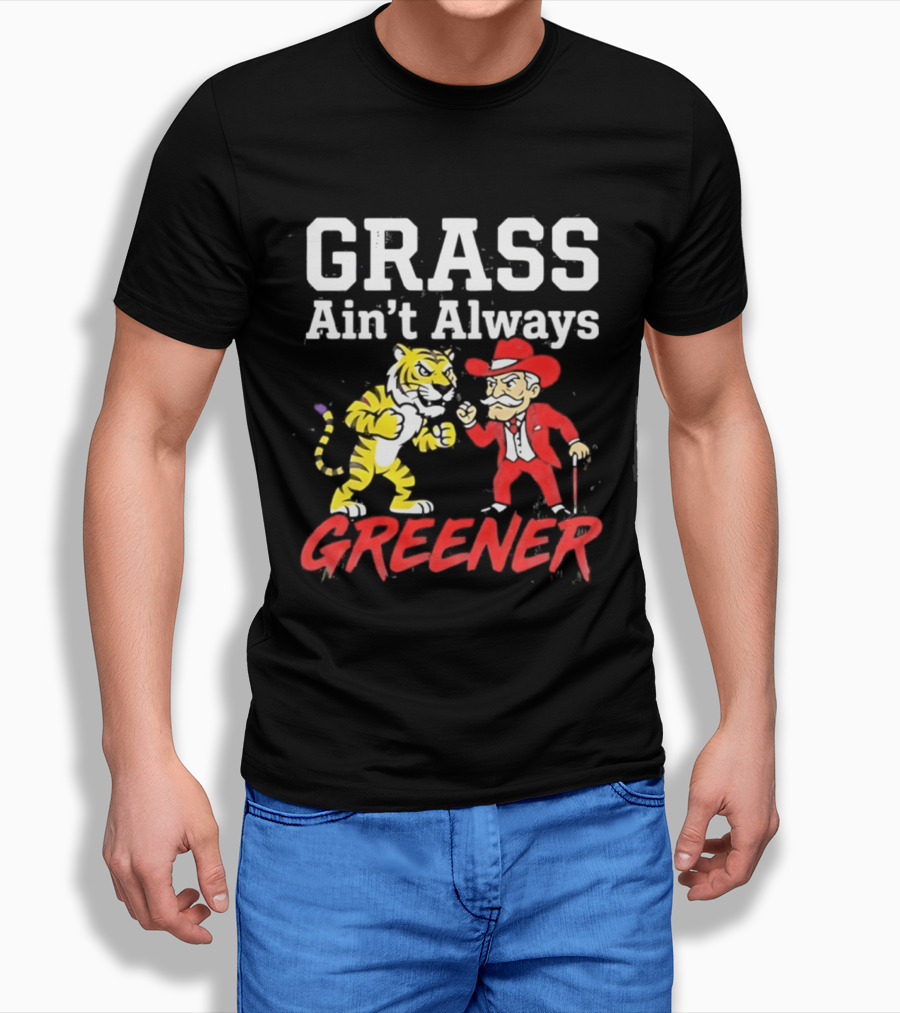 Ole Miss Rebels Vs LSU Tigers Grass Ain't Always Greener Showdown T-Shirt