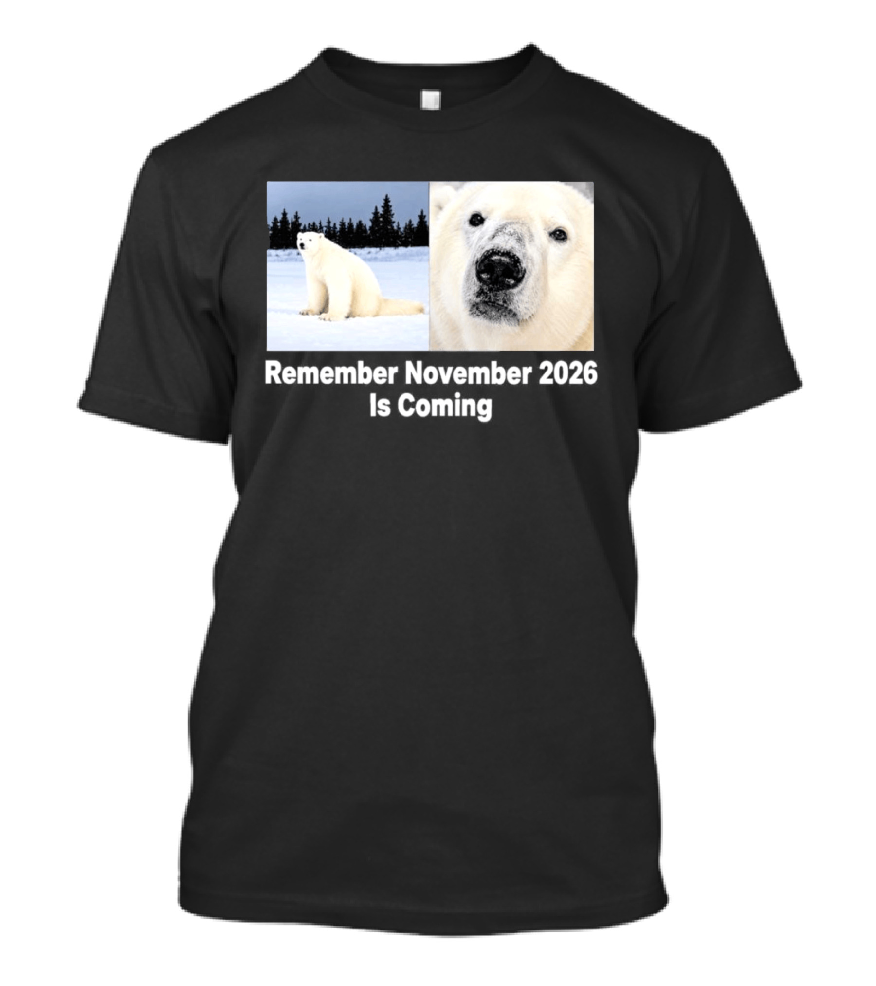 Polar Bear Meme Remember November 2026 Is Coming T-Shirt