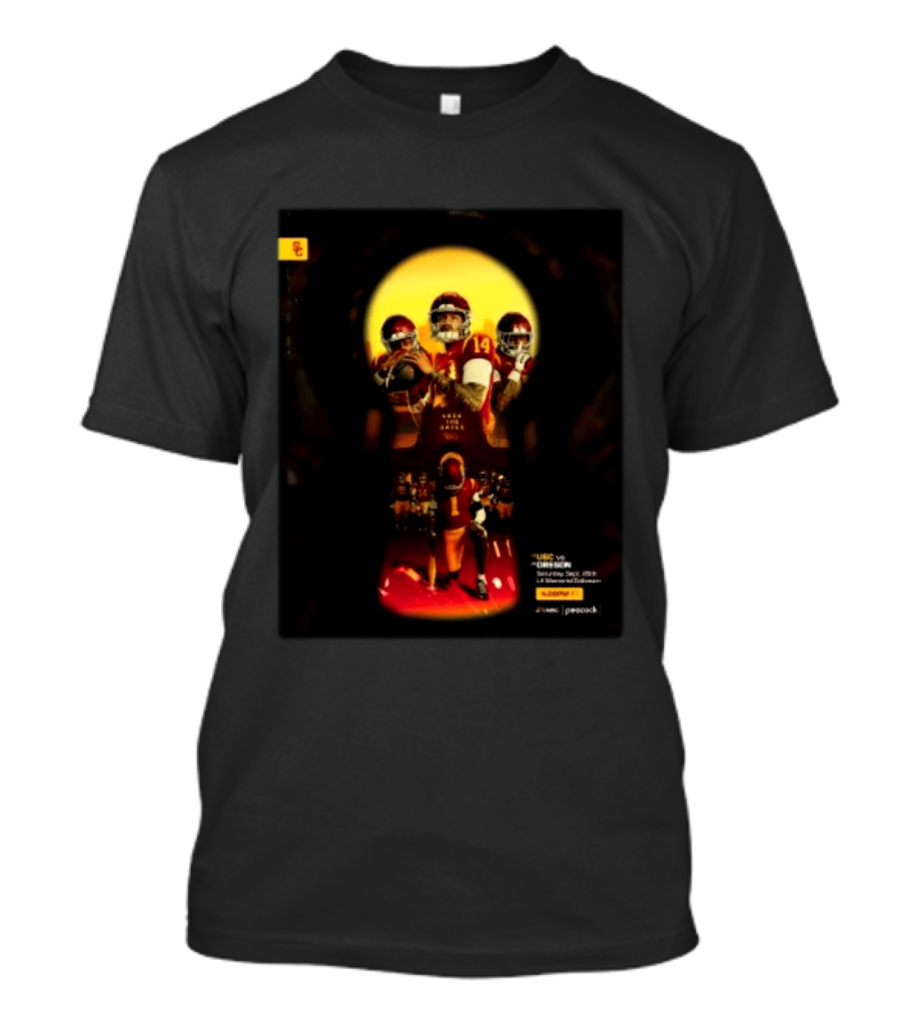 USC Trojans Vs Oregon Ducks Lock The Gates Football Game September 26 2026 L.A. Memorial Coliseum T-Shirt
