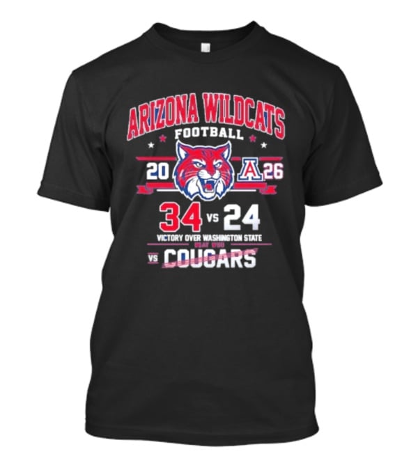 Arizona Wildcats Football 2026 Victory Over Washington State Cougars 34 24 T-Shirt