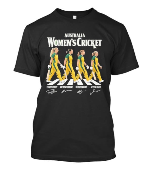 Australia Womens Cricket Abbey Road Ellyse Perry Nat Sciver Brunt Heather Knight Alyssa Healy T-Shirt