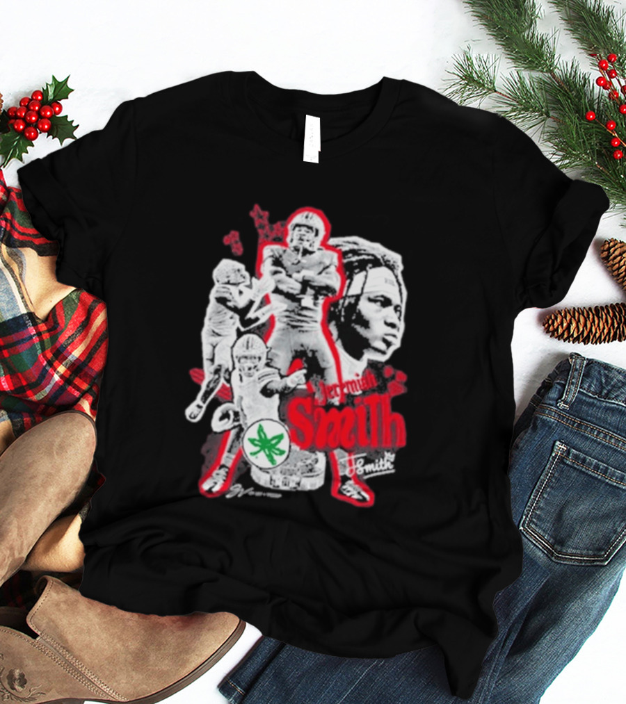 Jeremiah Smith Ohio State Buckeyes Football Collage T-Shirt