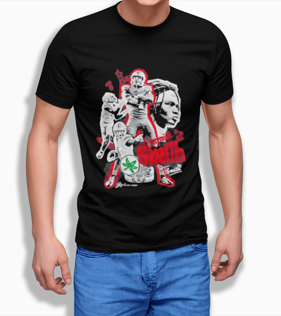Jeremiah Smith Ohio State Buckeyes Football Collage T-Shirt