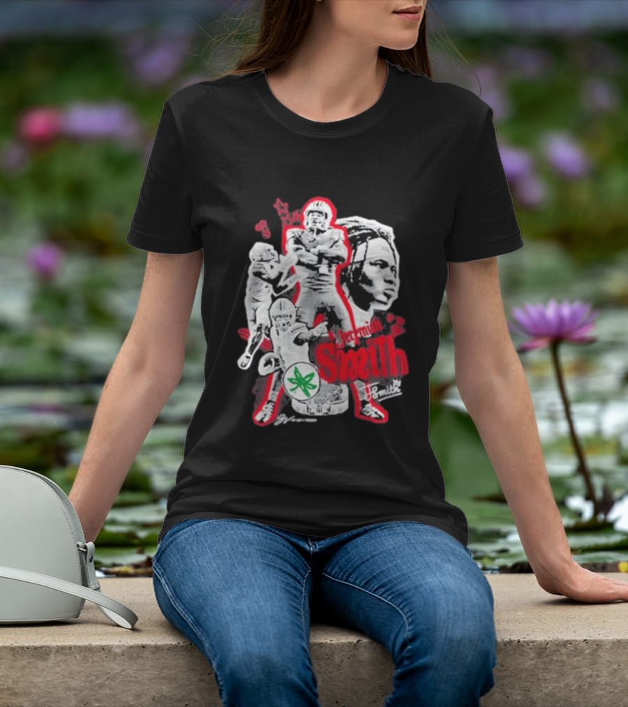 Jeremiah Smith Ohio State Buckeyes Football Collage T-Shirt