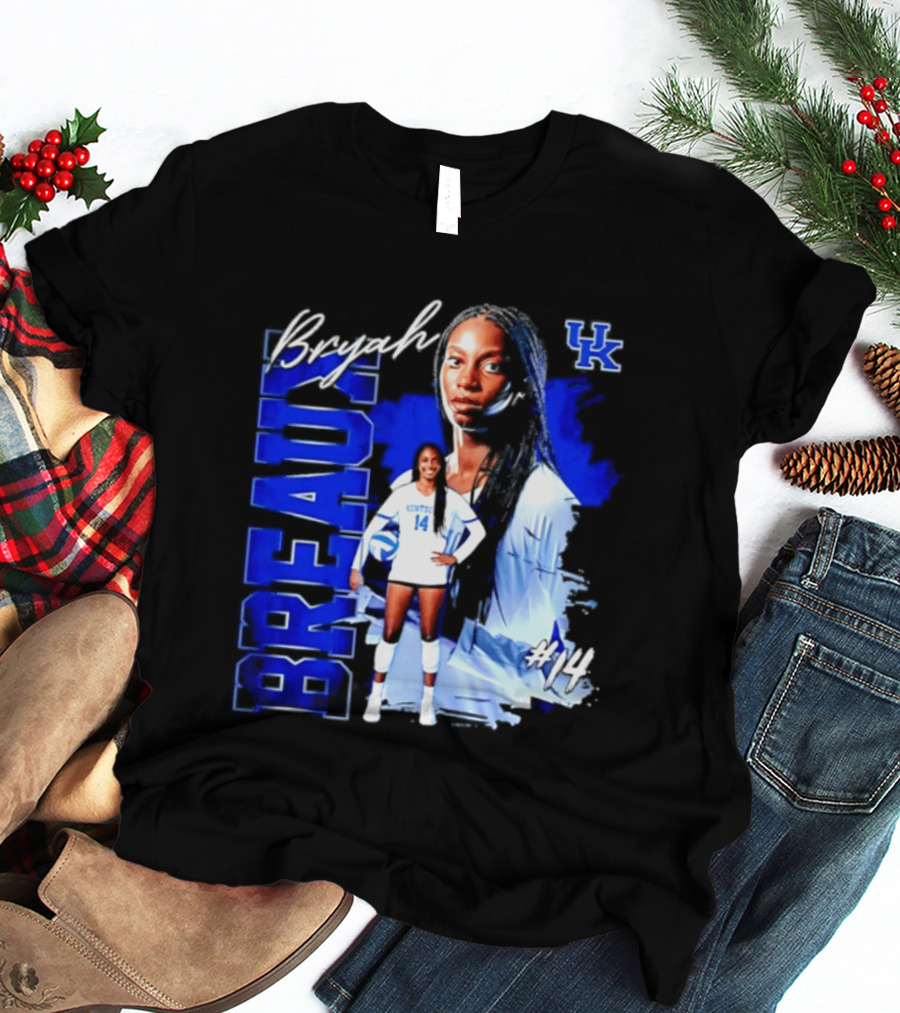 Bryah Breaux 14 Kentucky Wildcats Volleyball UK T-Shirt