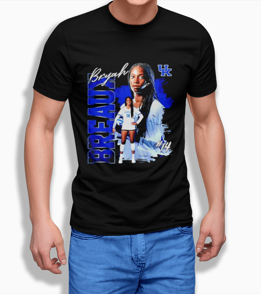 Bryah Breaux 14 Kentucky Wildcats Volleyball UK T-Shirt