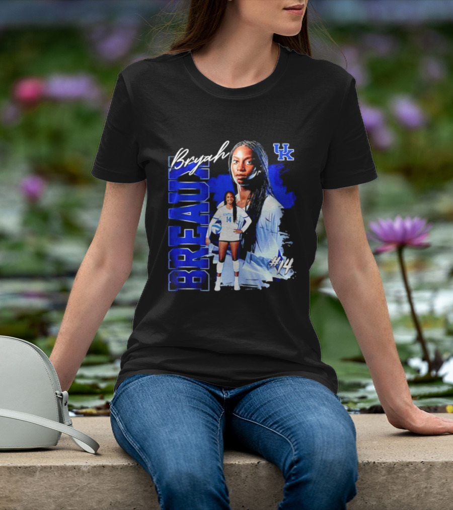 Bryah Breaux 14 Kentucky Wildcats Volleyball UK T-Shirt