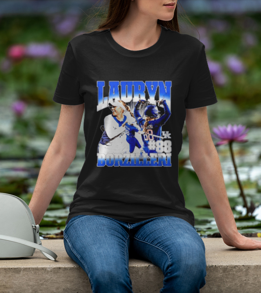 Kentucky Wildcats Lauryn Borzilleri 88 NCAA Softball Player T-Shirt