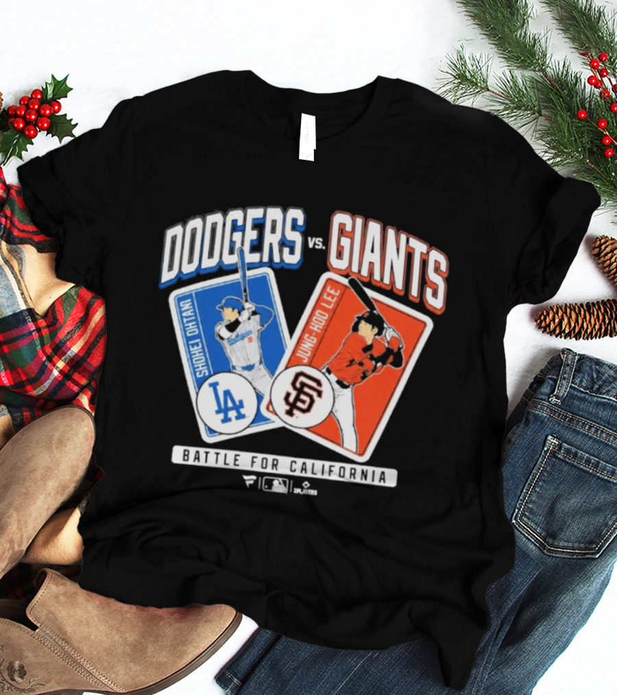 Los Angeles Dodgers Shohei Ohtani Vs San Francisco Giants Jung Hoo Lee Battle For California 2026 T-Shirt