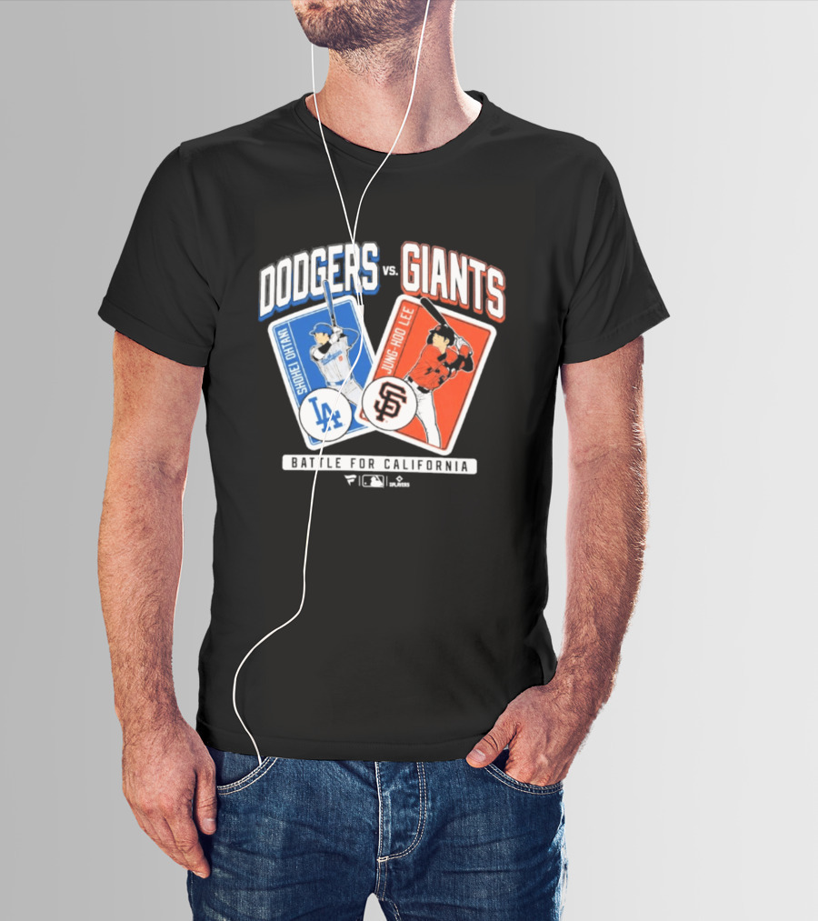 Los Angeles Dodgers Shohei Ohtani Vs San Francisco Giants Jung Hoo Lee Battle For California 2026 T-Shirt
