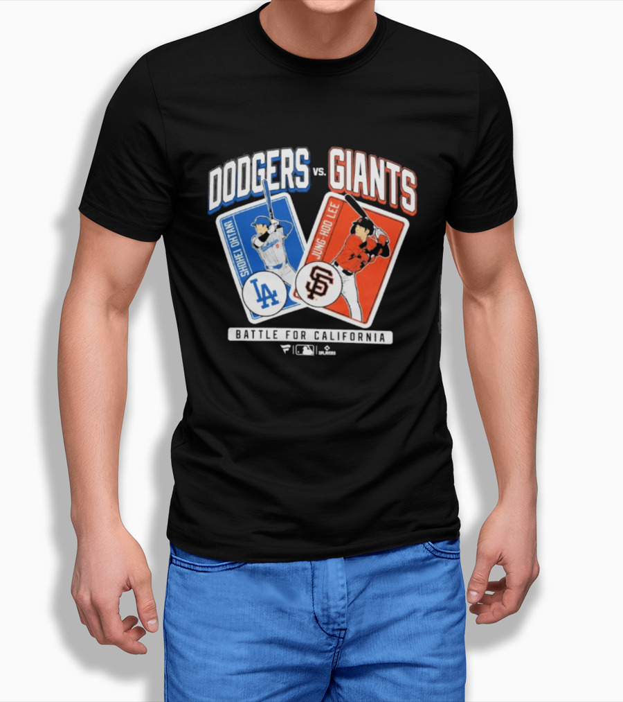 Los Angeles Dodgers Shohei Ohtani Vs San Francisco Giants Jung Hoo Lee Battle For California 2026 T-Shirt