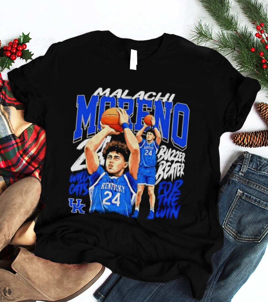 Malachi Moreno Kentucky Wildcats 24 Buzzer Beater For The Win T-Shirt