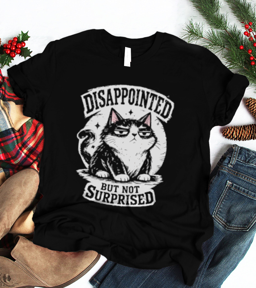 Disappointed But Not Surprised Sarcastic Cat T-Shirt