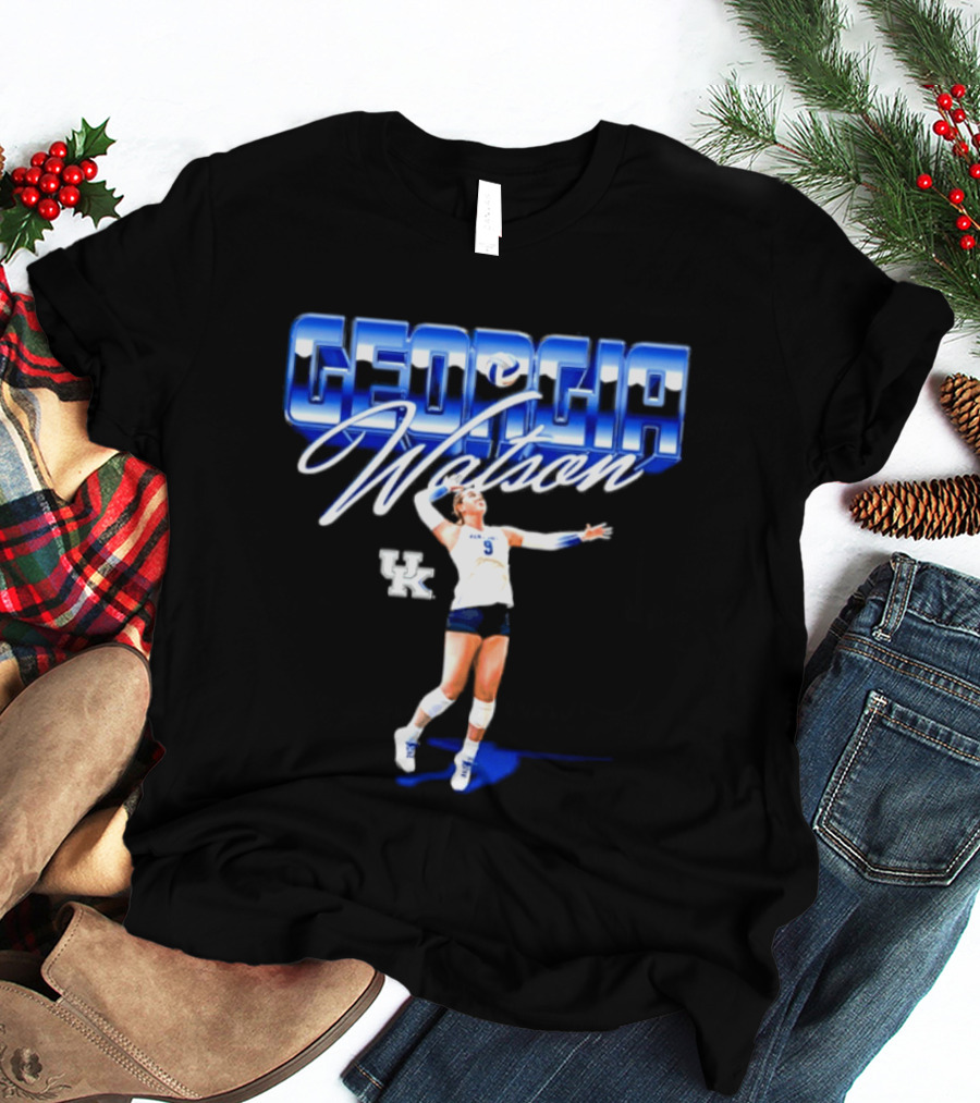 Georgia Watson 9 Kentucky Wildcats NCAA Women's Volleyball Player T-Shirt