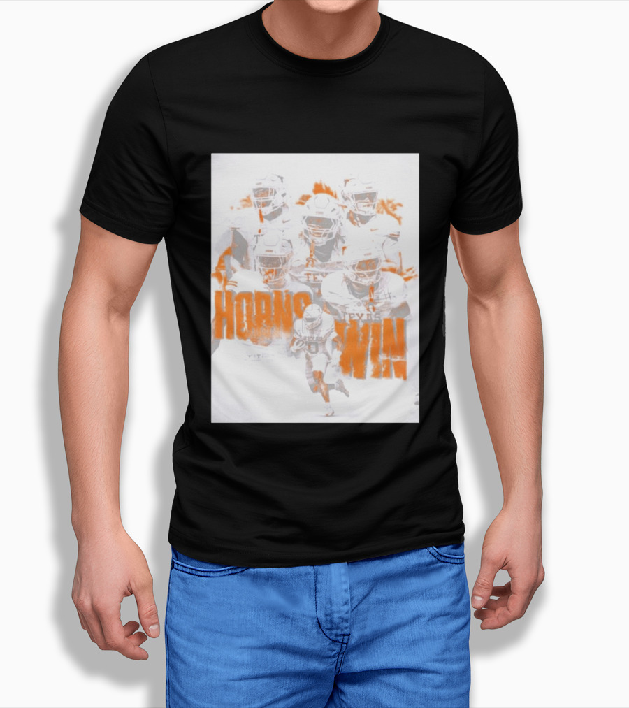 Texas Football Horns Win Burnt Orange 2026 T-Shirt