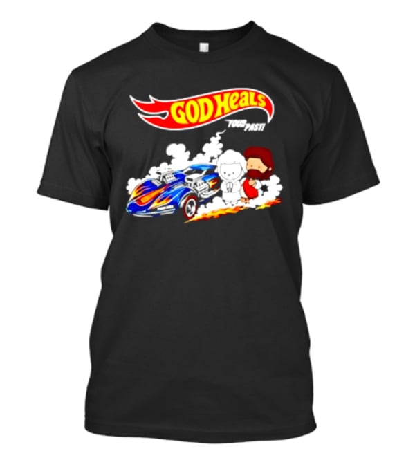 God Heals Hot Wheels Jesus And Lamb Twin Mill T-Shirt
