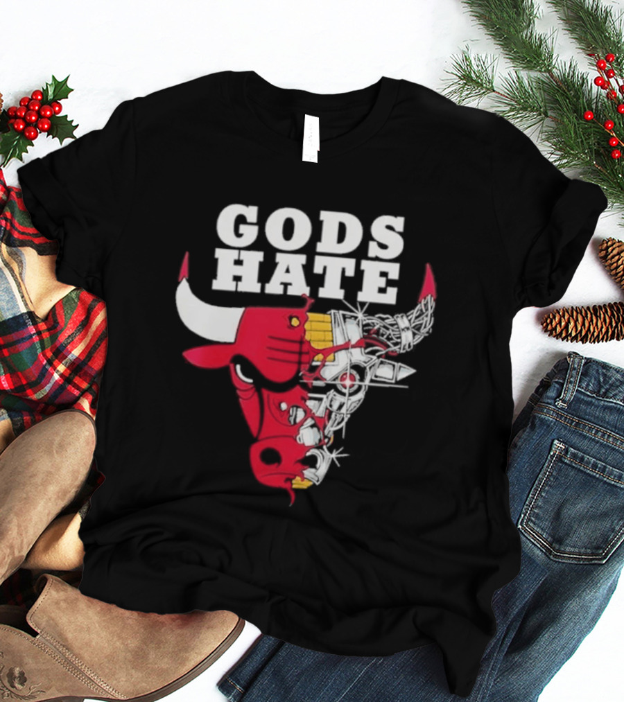 Gods Hate Bulls Collaboration Red Bull Skull T-Shirt