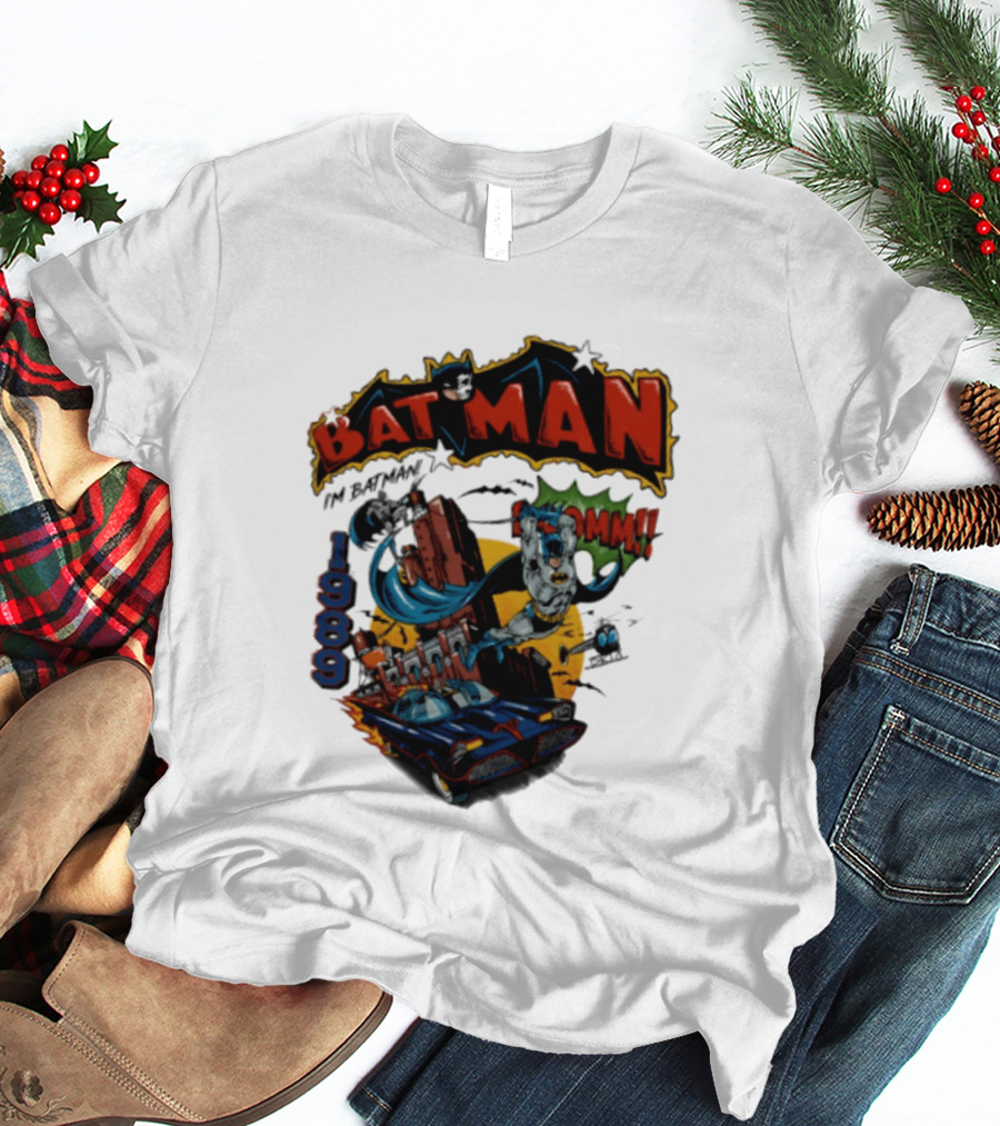 Batman 1989 I'm Batman DC Comics Batmobile T-Shirt