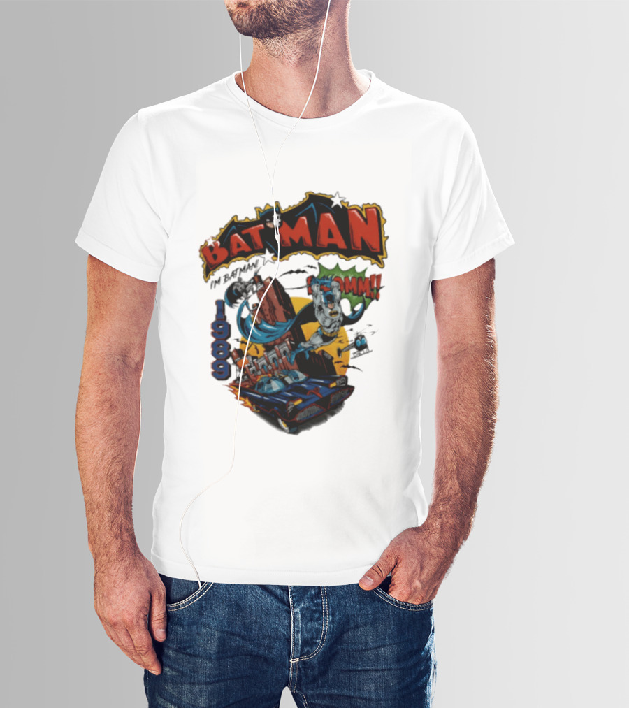 Batman 1989 I'm Batman DC Comics Batmobile T-Shirt