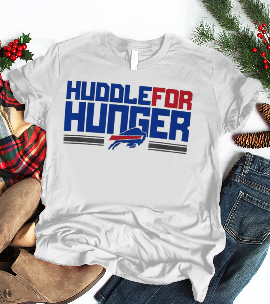 Buffalo Bills Huddle For Hunger Initiative With Joe Brady T-Shirt