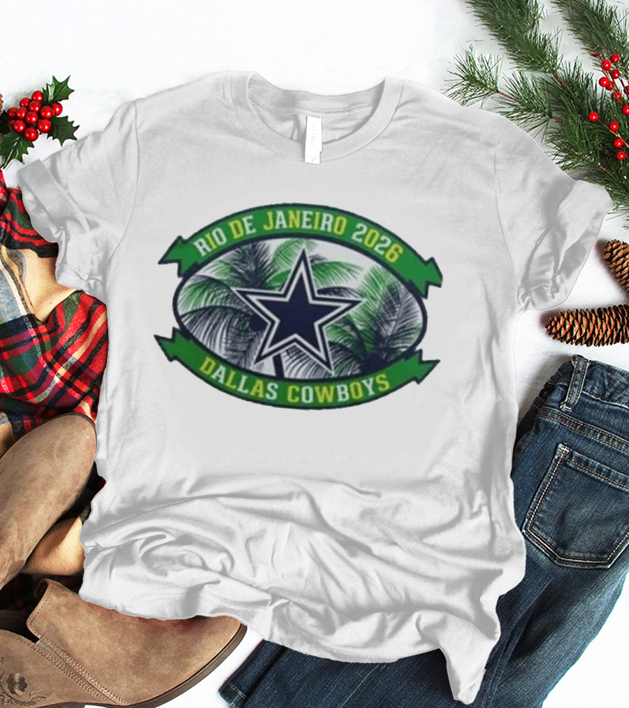 Rio De Janeiro 2026 Dallas Cowboys Palm Trees Star T-Shirt