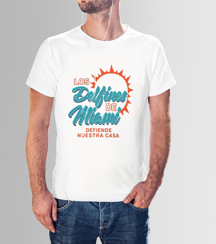 Los Delfines De Miami Defiende Nuestra Casa Solar T-Shirt