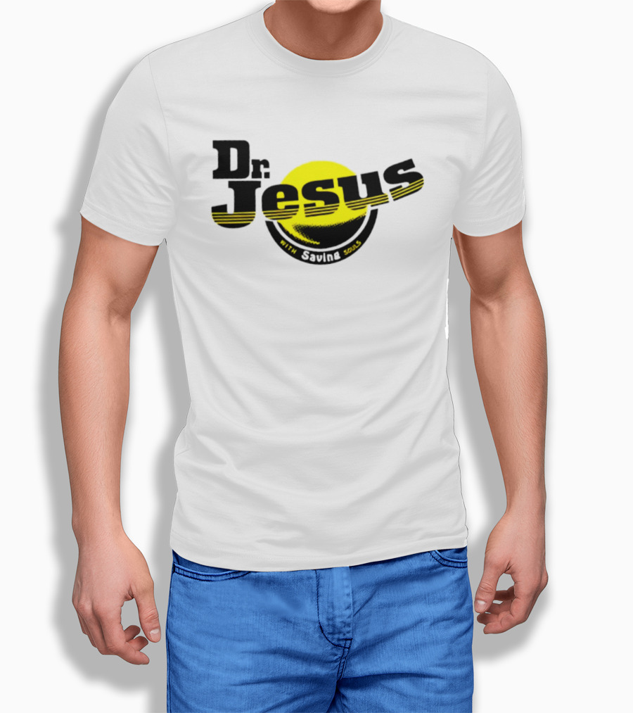 Dr Jesus With Saving Souls Yellow Circle T-Shirt