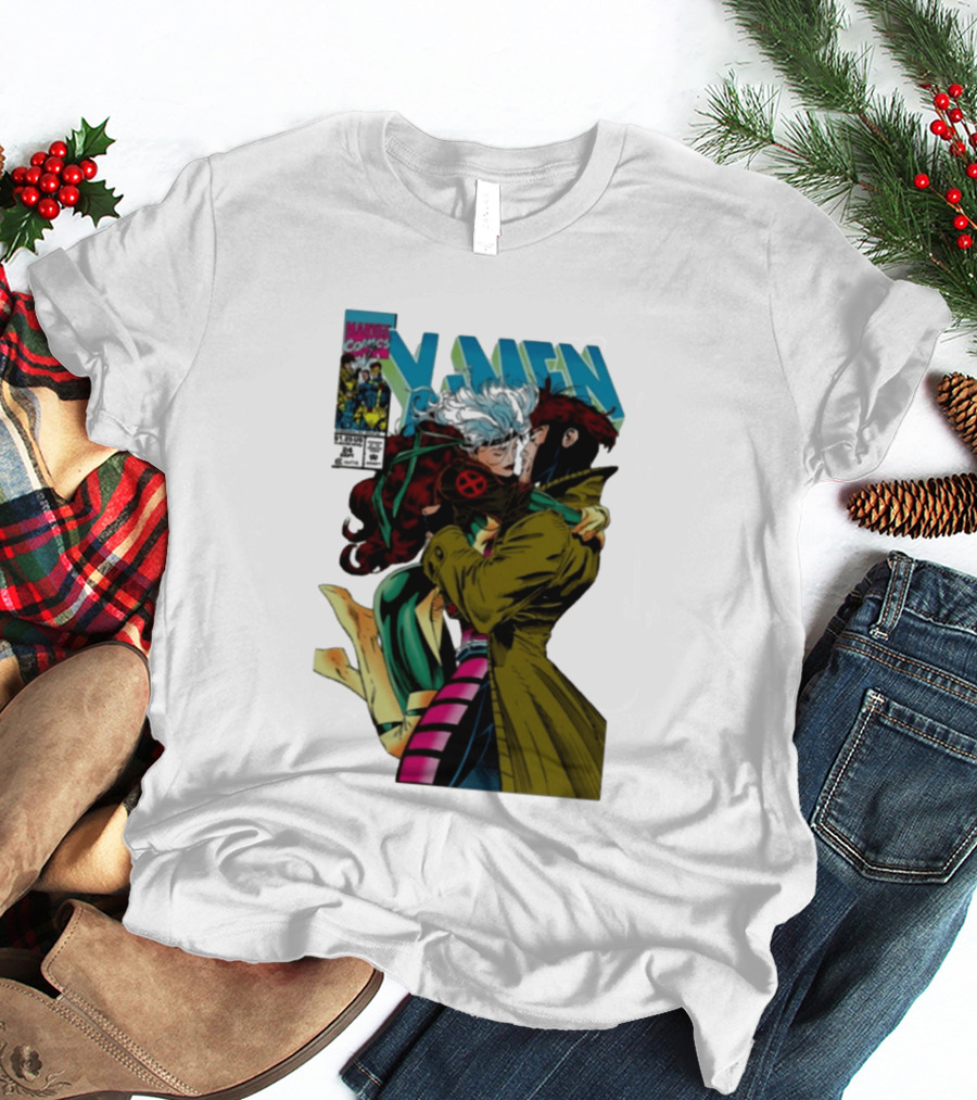 Marvel Comics X Men Gambit And Rogue Kiss Cover Comfort Colors Adult T-Shirt