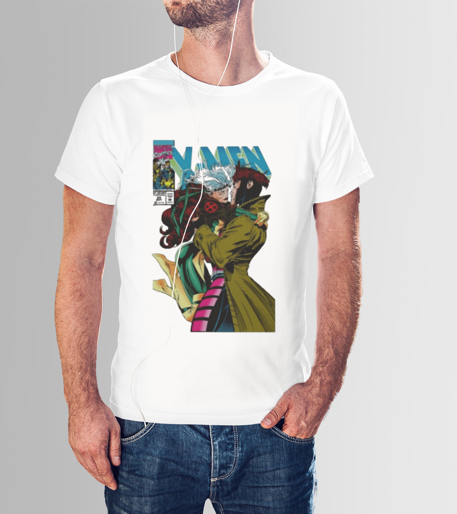 Marvel Comics X Men Gambit And Rogue Kiss Cover Comfort Colors Adult T-Shirt