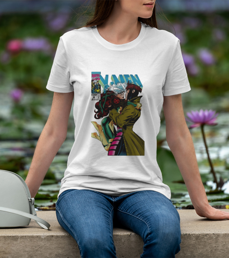 Marvel Comics X Men Gambit And Rogue Kiss Cover Comfort Colors Adult T-Shirt