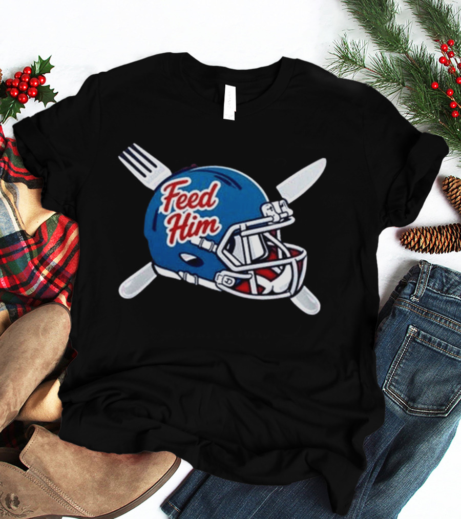 Ole Miss Rebels Feed Him Football Helmet 2026 T-Shirt