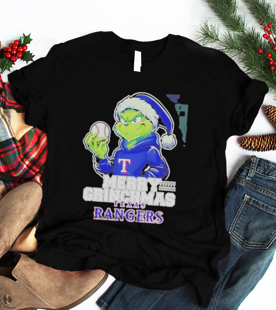 Grinch Merry Grinchmas Texas Rangers Baseball Holiday 2026 T-Shirt