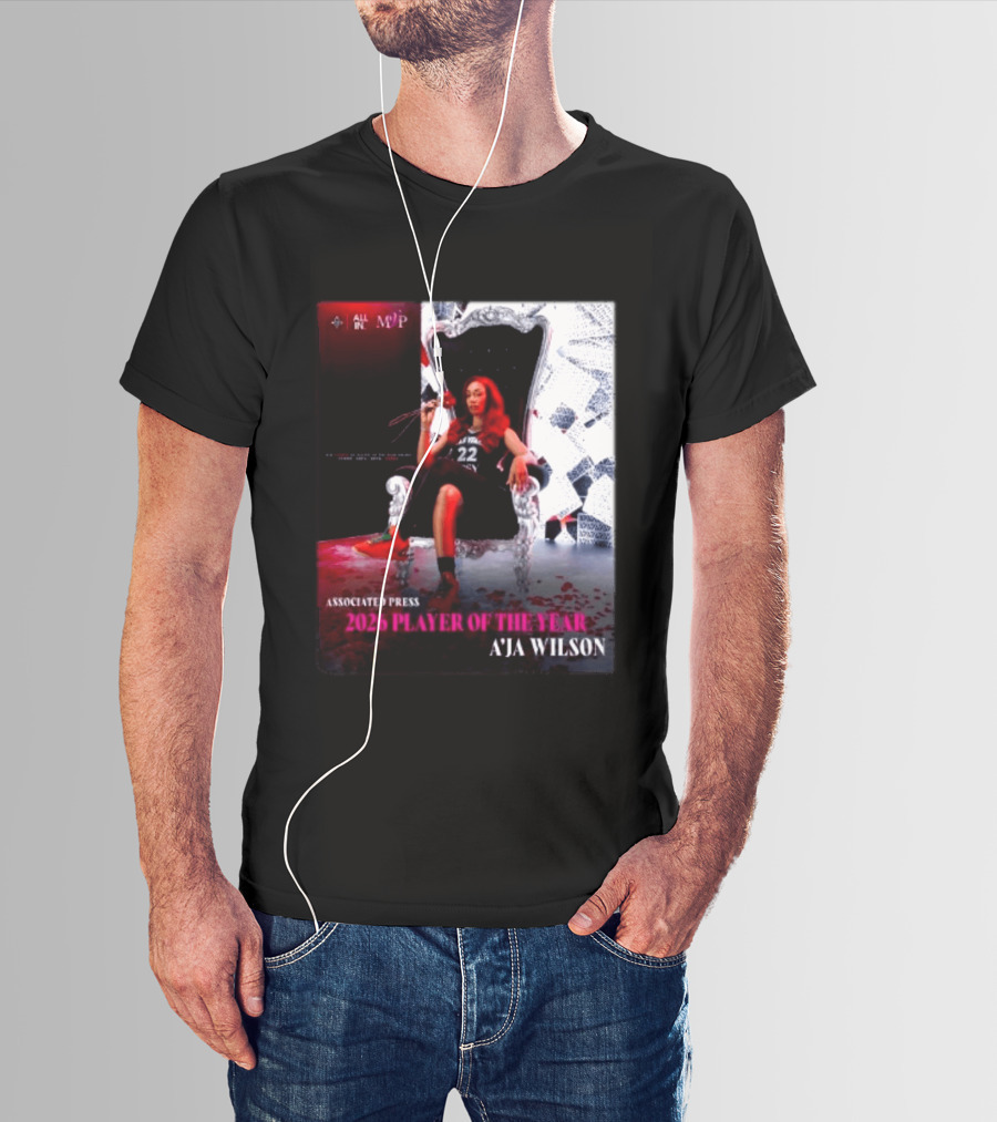 Las Vegas Aces A'ja Wilson 2026 Player Of The Year Associated Press MVP All T-Shirt