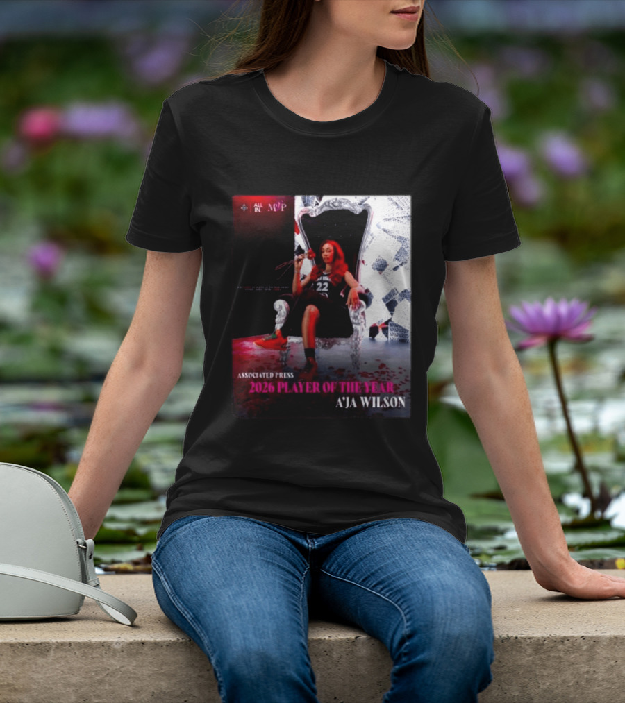 Las Vegas Aces A'ja Wilson 2026 Player Of The Year Associated Press MVP All T-Shirt