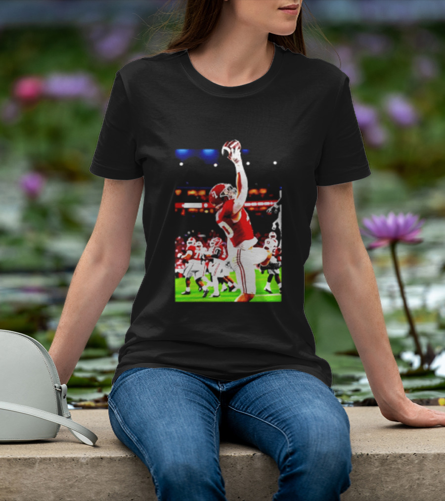 Alabama Crimson Tide Josh Ford One Handed Football Catch T-Shirt