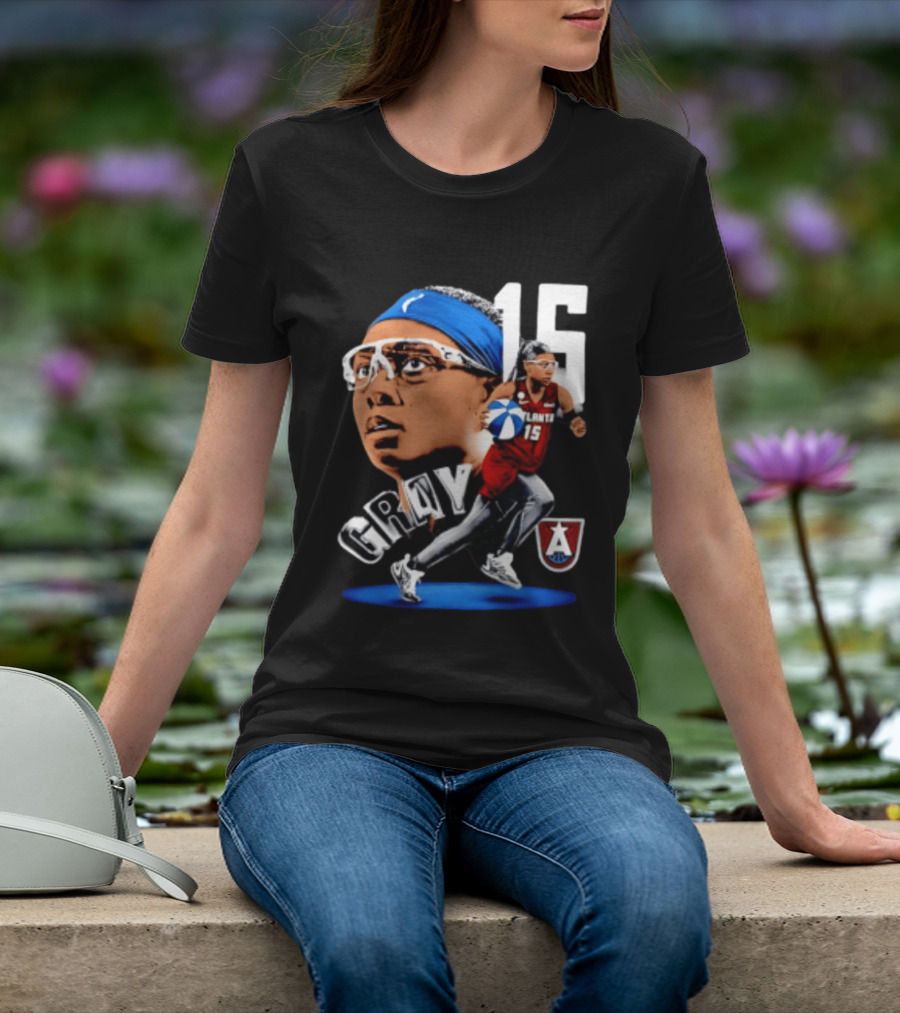 Allisha Gray 15 Atlanta Dream WNBA Basketball Player Action T-Shirt
