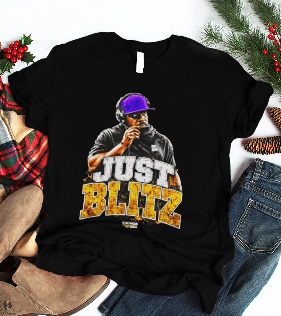 Brian Flores Just Blitz Vikings Now Bold Coaching Football Strategy T-Shirt