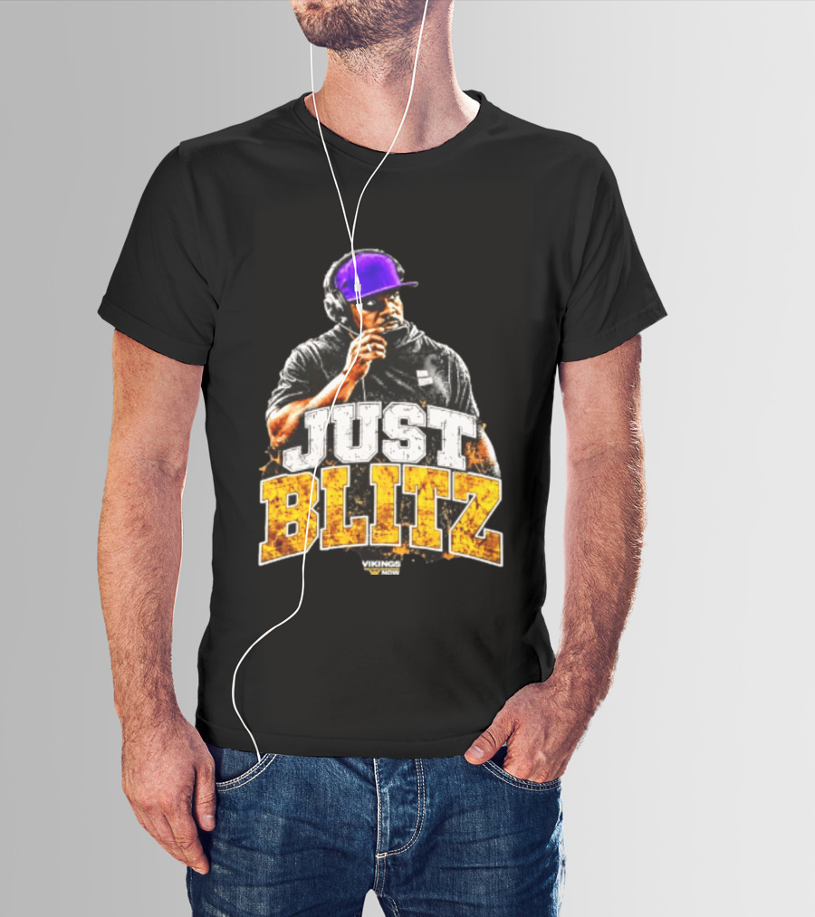 Brian Flores Just Blitz Vikings Now Bold Coaching Football Strategy T-Shirt