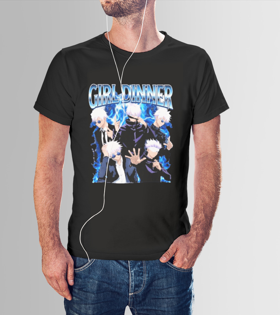 GIRL DINNER Gojo Jujutsu Kaisen Anime Character Collection T-Shirt